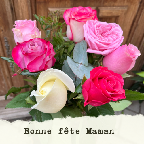 Bouquet de roses roses