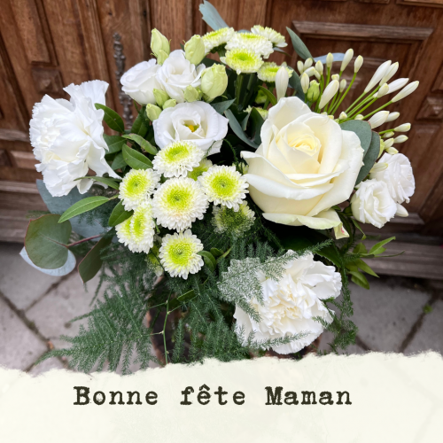 Bouquet rond blanc